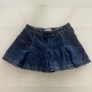 We the Free FP Pleated Denim Mini Skirt 29 Waist